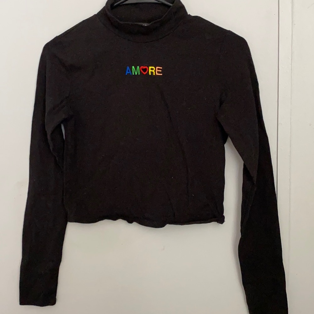 Black long sleeve turtle neck